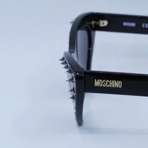 Moschino MOS006/S/STR 0807 IR Sunglasses Black Cat Eye Frame  display picture 2